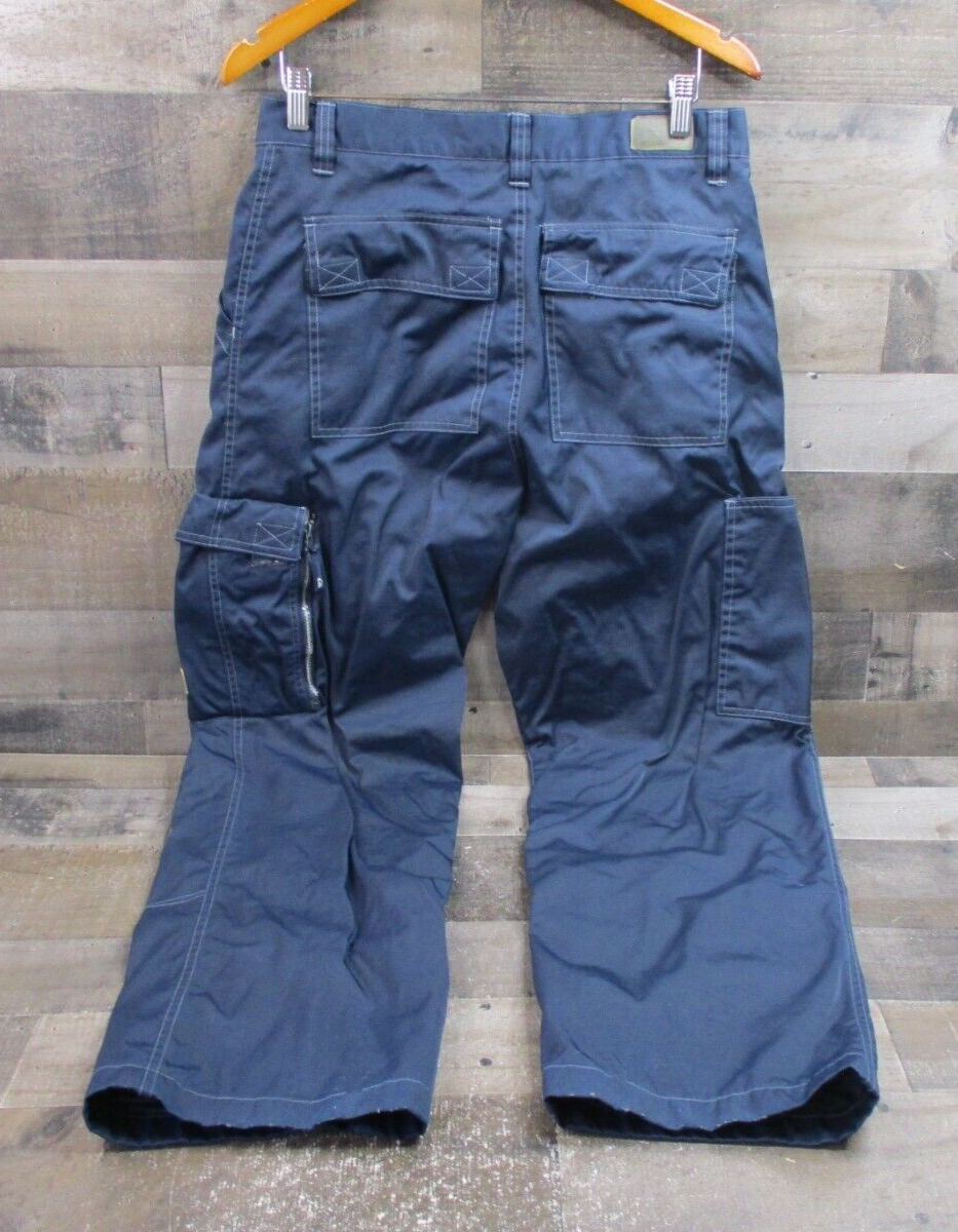 【COLOR iN ID】vintage real cargo pants Vintage Quiksilver Cargo Pants Mens 33 Blue Nylon Baggy Y2K