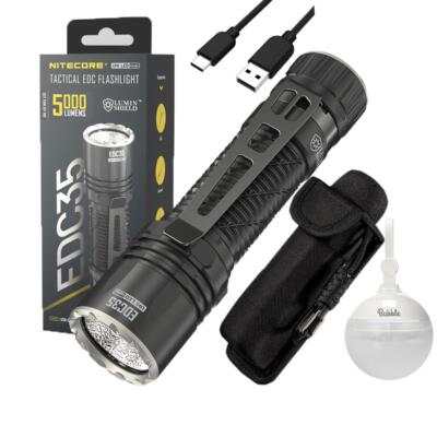 Nitecore EDC35 High power 5000 lumens flashlight w/ Nitecore Bubble Lantern Whit
