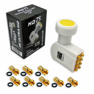 Octo LNB  HD 75 Digital Full HDTV 8 Teilnehmer Wetterschutz 3D 4k 0,1dB Okto