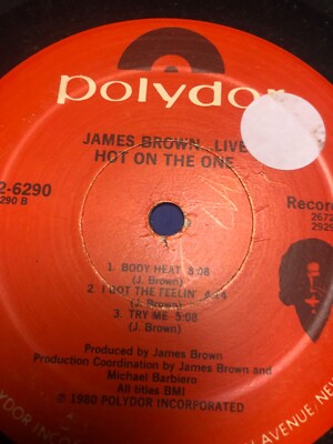 JAMES BROWN LIVE - HOT ON THE ONE - VINYL RECORD LP (DISC ONLY)