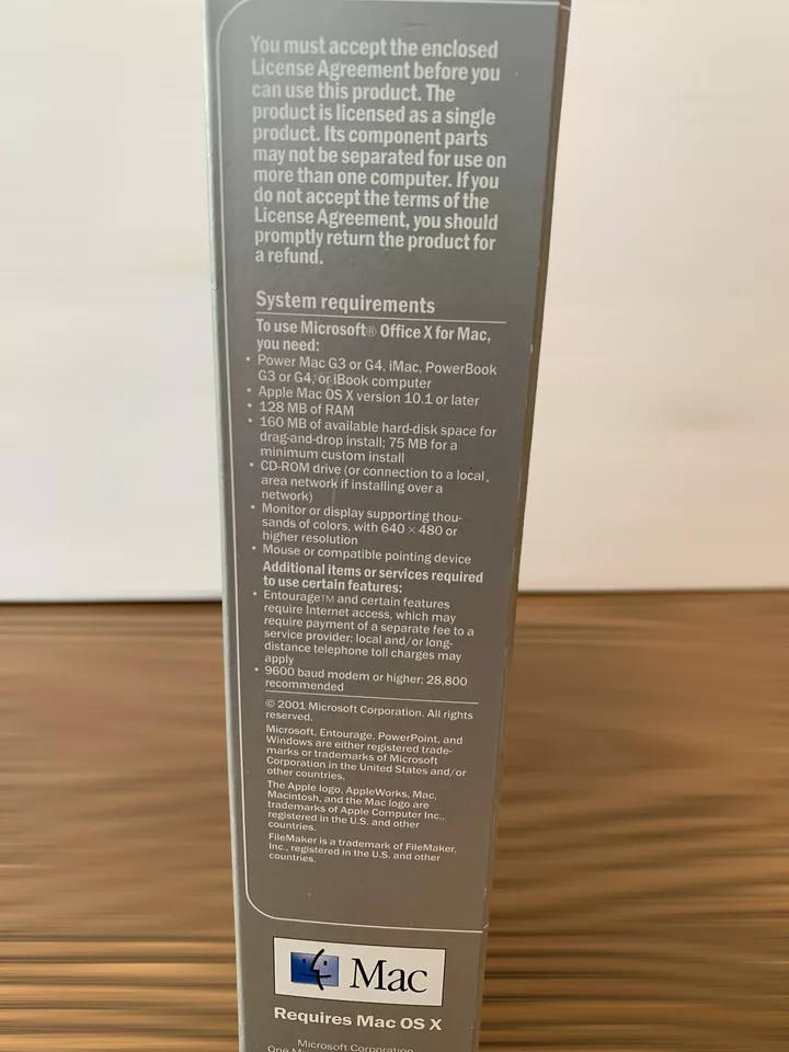 New RARE Microsoft Office: Mac v. X for OS X Requires Mac OS X Academic Apple - Image 4 of 4