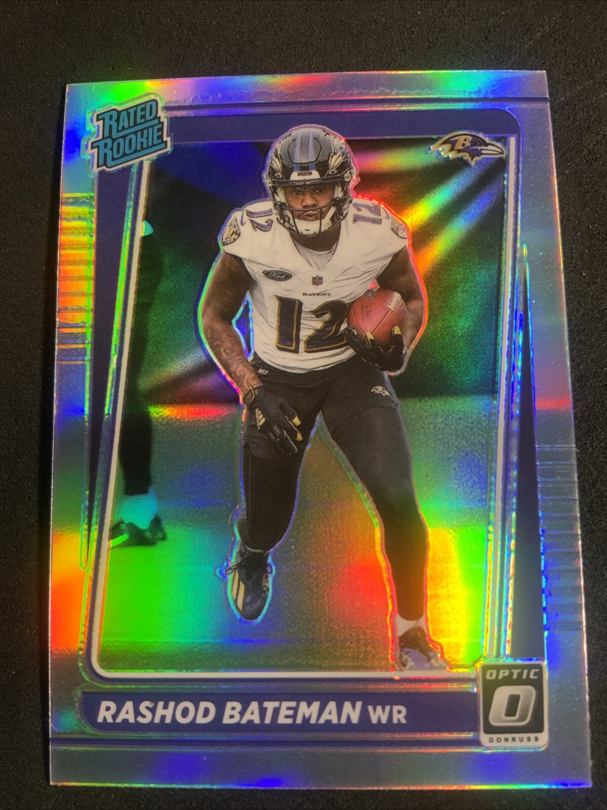 2021 Donruss Optic RC Rookie Holo SILVER Prizm #210 RASHOD BATEMAN RAVENS
