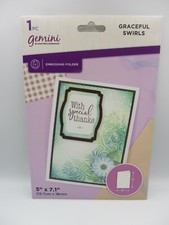 Gemini Crafter's Companion Graceful Swirls Embossing Folder 5"x7"