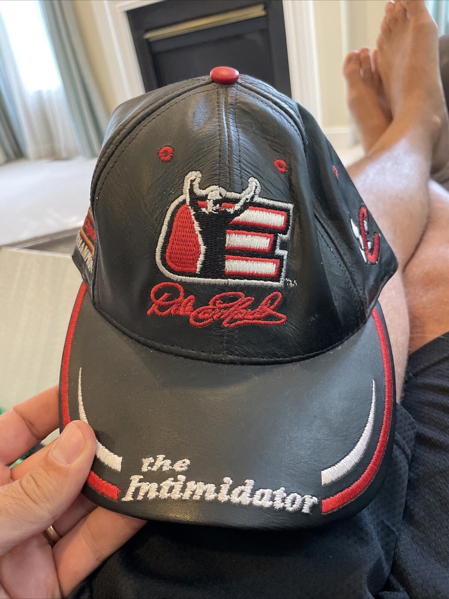 Dale Earnhardt Leather Chase Authentics Leather Hat Adjustable Vintage