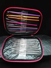 Aluminum Crochet Hooks Needles Knit 20pcs Set Weave Craft Yarn Multi Color 