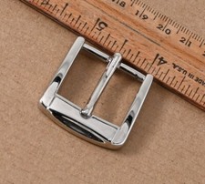 1 inch 25mm pin metal buckle 14B square style in shiny nickel color USA