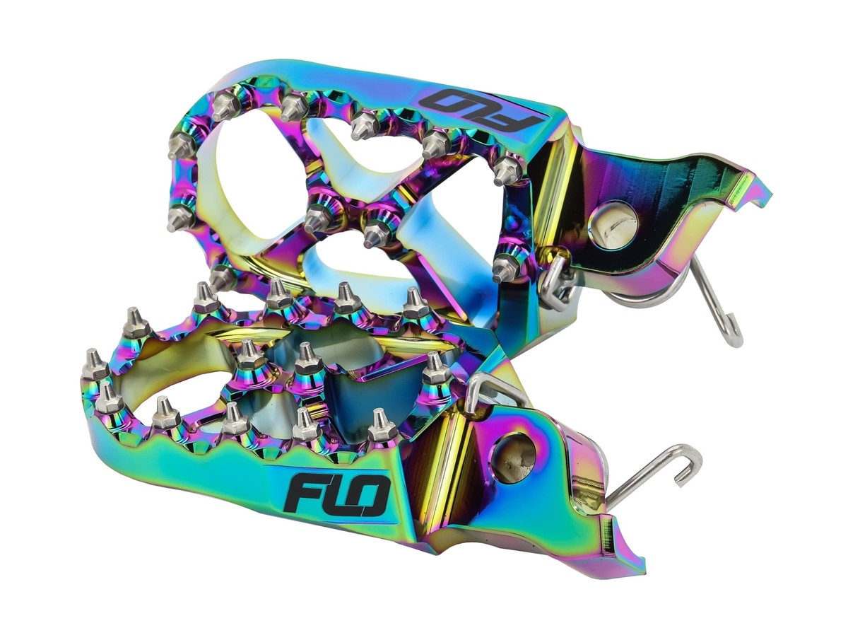 Flo Motorsports 122-8013J Pro Series Foot Pegs Jet Fuel Hon/Kaw | eBay