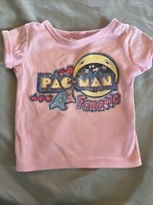 1980s PAC-MAN Kids Kids Pink T-SHIRT 2T Pacman SINGLE STITCH Vintage EUC Rare