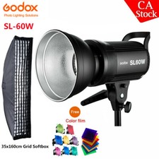 US Godox SL-60W Studio LED Video Continuous Light Bowens 35x160cm Grid Softbox