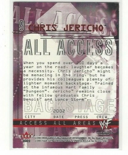 2002 FLEER WWF ALL ACCESS WRESTLING SINGLES #'S 1-100 & INSERTS - Image 2 of 2