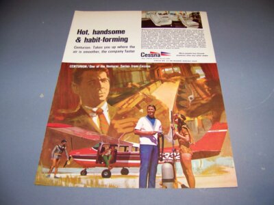 1969 CESSNA CENTURION 210 TURBO & BEAGLE 206S...1-PAGE COLOR SALES AD (996NN)