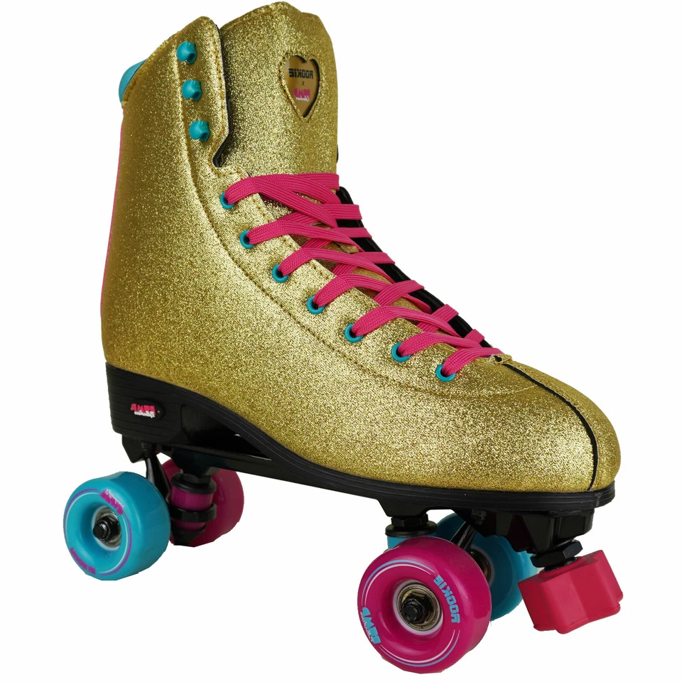 Rookie Rollerskates Bump Rollerdisco Rollschuhe Roller-Skates Rollerschuhe Gold