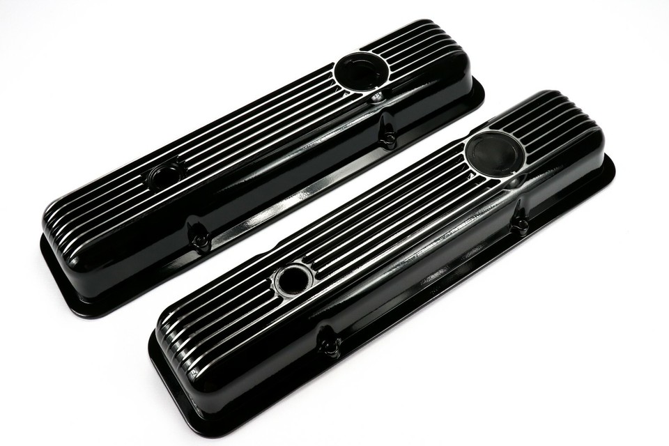 19781982 Corvette Valve Covers L82 L82 Black Aluminum Finned Pair