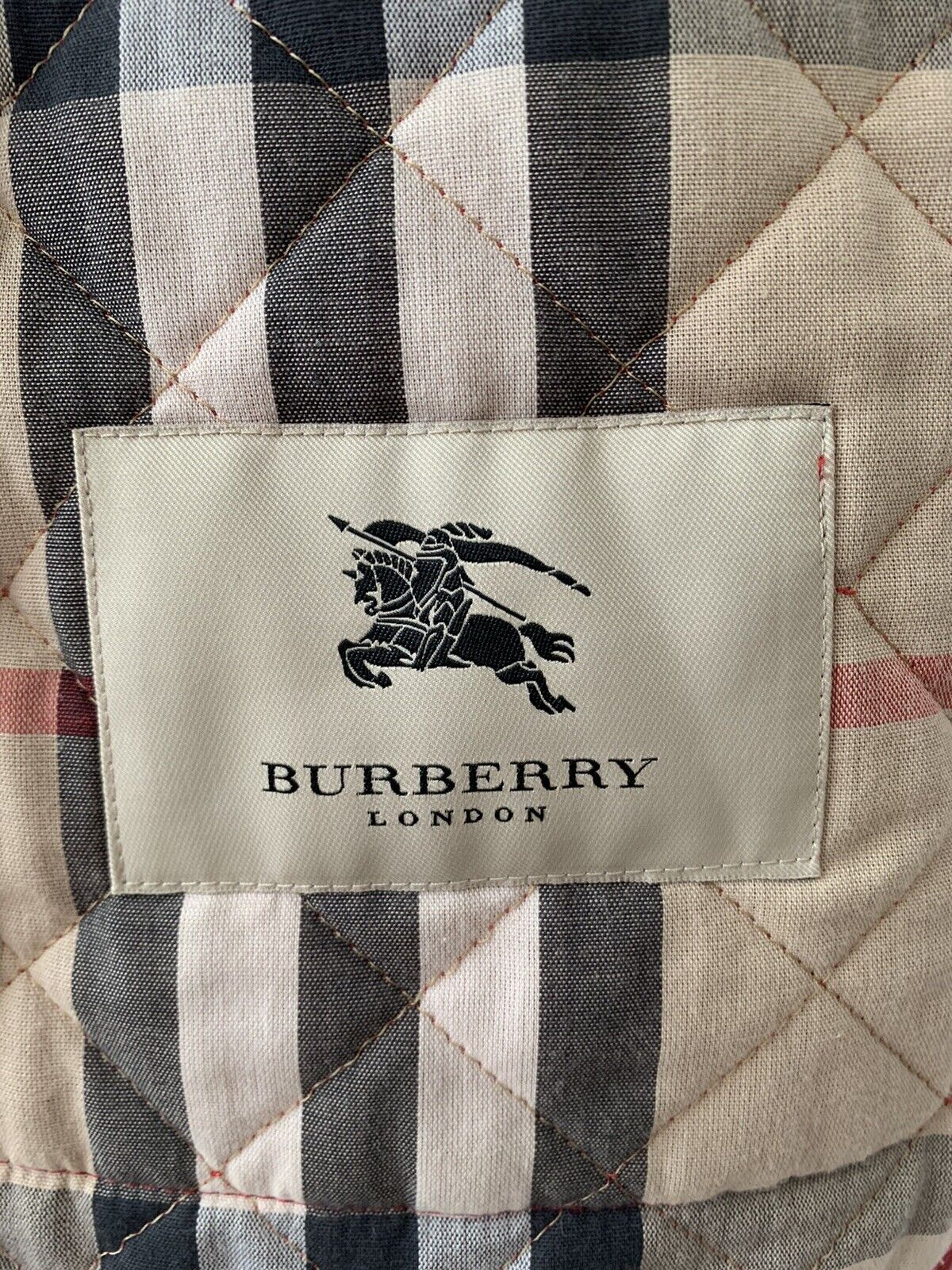 Authentic Burberry Nova Check Lined Short Quilted Jacket, Size XS