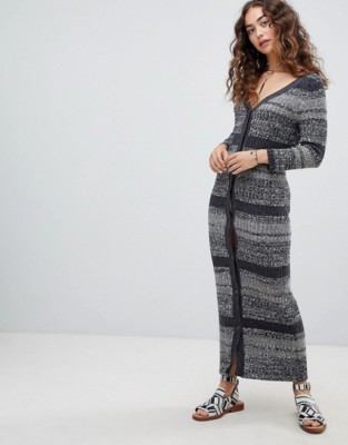 black maxi sweater dress