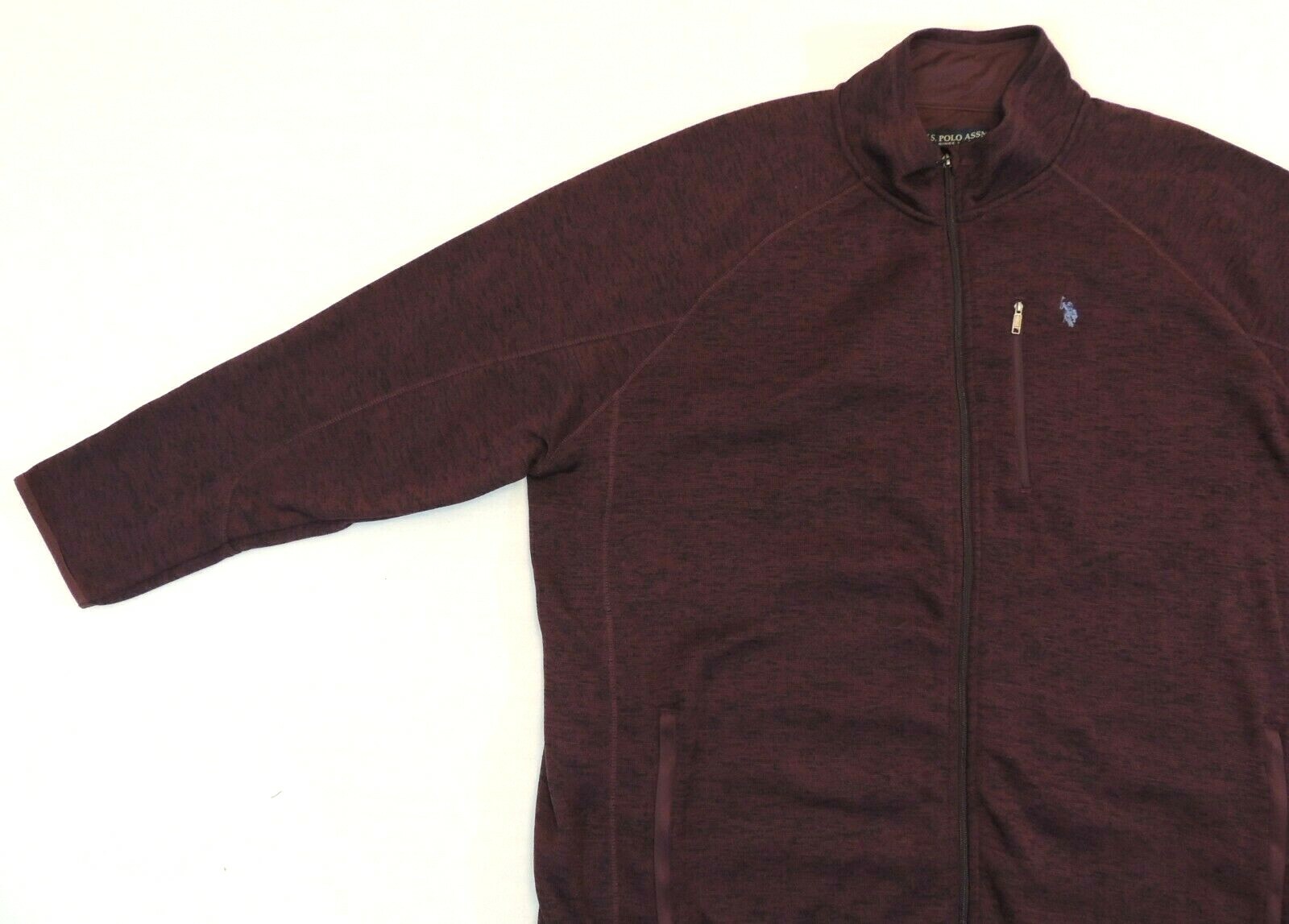 Felpa uomo US Polo ASSN pony pile cerniera maglione giacca a maglia alta 2XLT