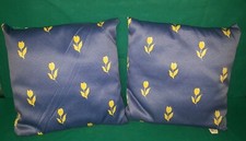 COPPIA 2 CUSCINI ARREDO DIVANO 38X38 CAMERA BLU BOMBE FANTASIA 