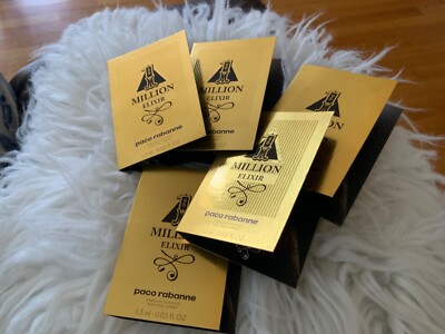 5 X Paco Rabanne 1 Million Elixir Parfum Intense Vials Spray 1.5ml/e