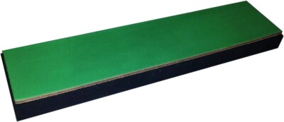 XXL Lederabziehriemen, Abziehleder 30cm x 7cm (Leder Natur, XXL mit grünem Chrom