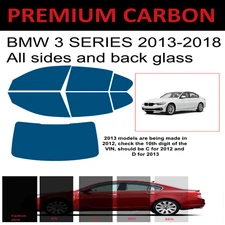 Premium Carbon Window Tint fits BMW 3 Series 2013-2018 precut window tint