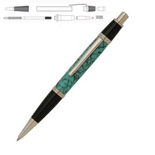Gatsby Click Pen Kit Chrome 24 kt Gold Or Bushings Wood Woodturning Fast Ship