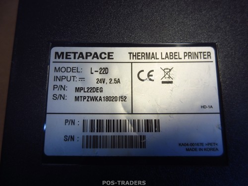Metapace L-22D USB Direct Thermal Label Printer MPL22DEG - BAD PRINT - Afbeelding 9 van 9