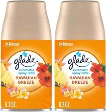 Glade Automatic Spray Air Freshener Refill, Hawaiian Breeze 6.2 Ounces 2 Count