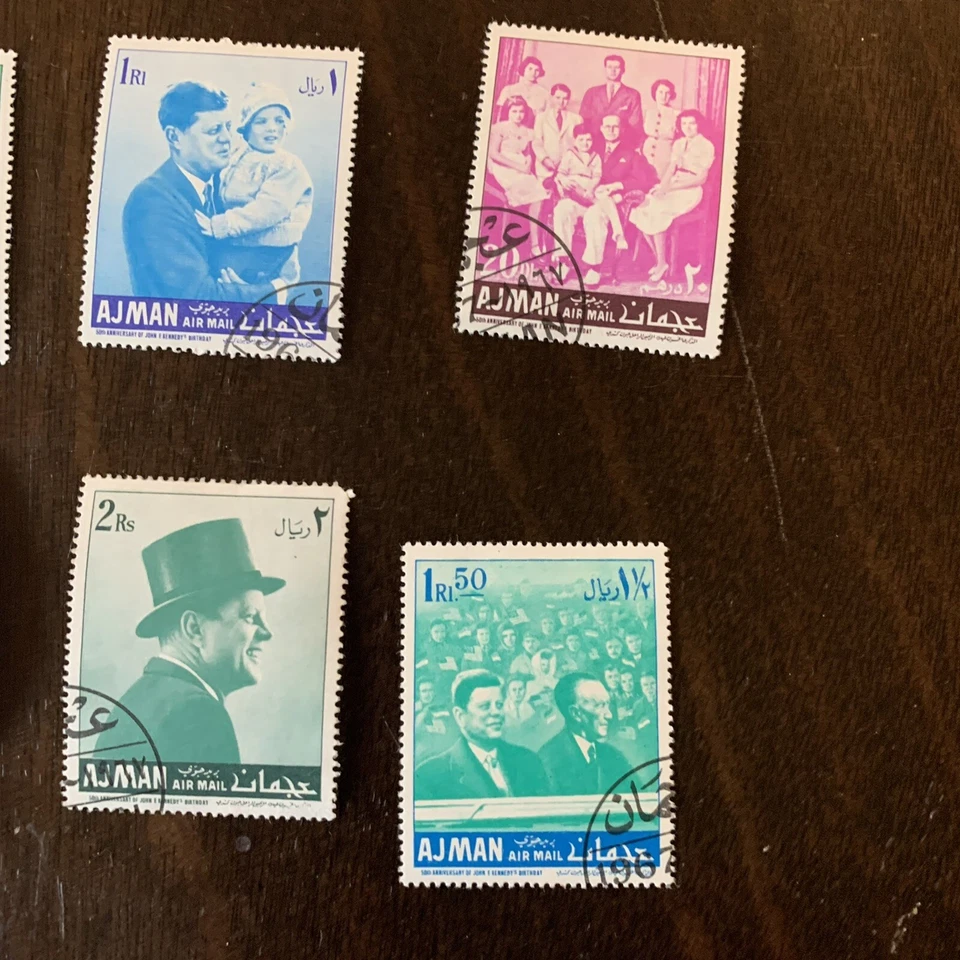LOTE DE 16 SELLOS DIFERENTES DE JOHN F. KENNEDY DE AJMAN, ECUADOR, CONGO, PARAGUAY Foto 4 de 4