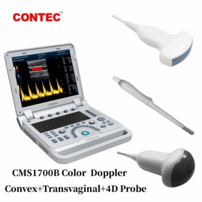 4D Color Doppler CF Ultrasound Scanner Machine Convex+Transvaginal  3 Probes