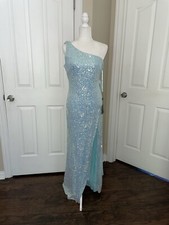IEENA FOR MAC DUGGAL MINT GREEN FULL SEQUIN FORMAL DRESS SZ 4 NWT