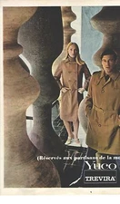 ADVERTISING 1966 YUCO fashion TREVIRA waterproof