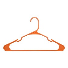 Plastic Notched Hangers for All Clothing Types Bulk 50 Pack Orange