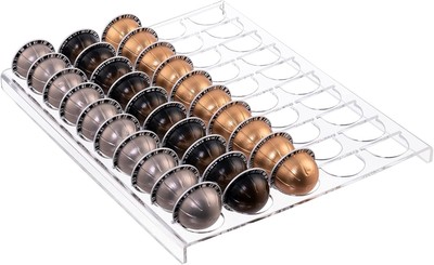 Clear Coffee Pod Holder Storage Tray 15.75'' L x 12.6'' W Compatible