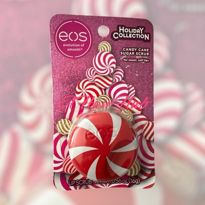 EOS Candy Cane Swirl Lip Scrub 042 Ounce Gentle Exfoliation Holiday Gift