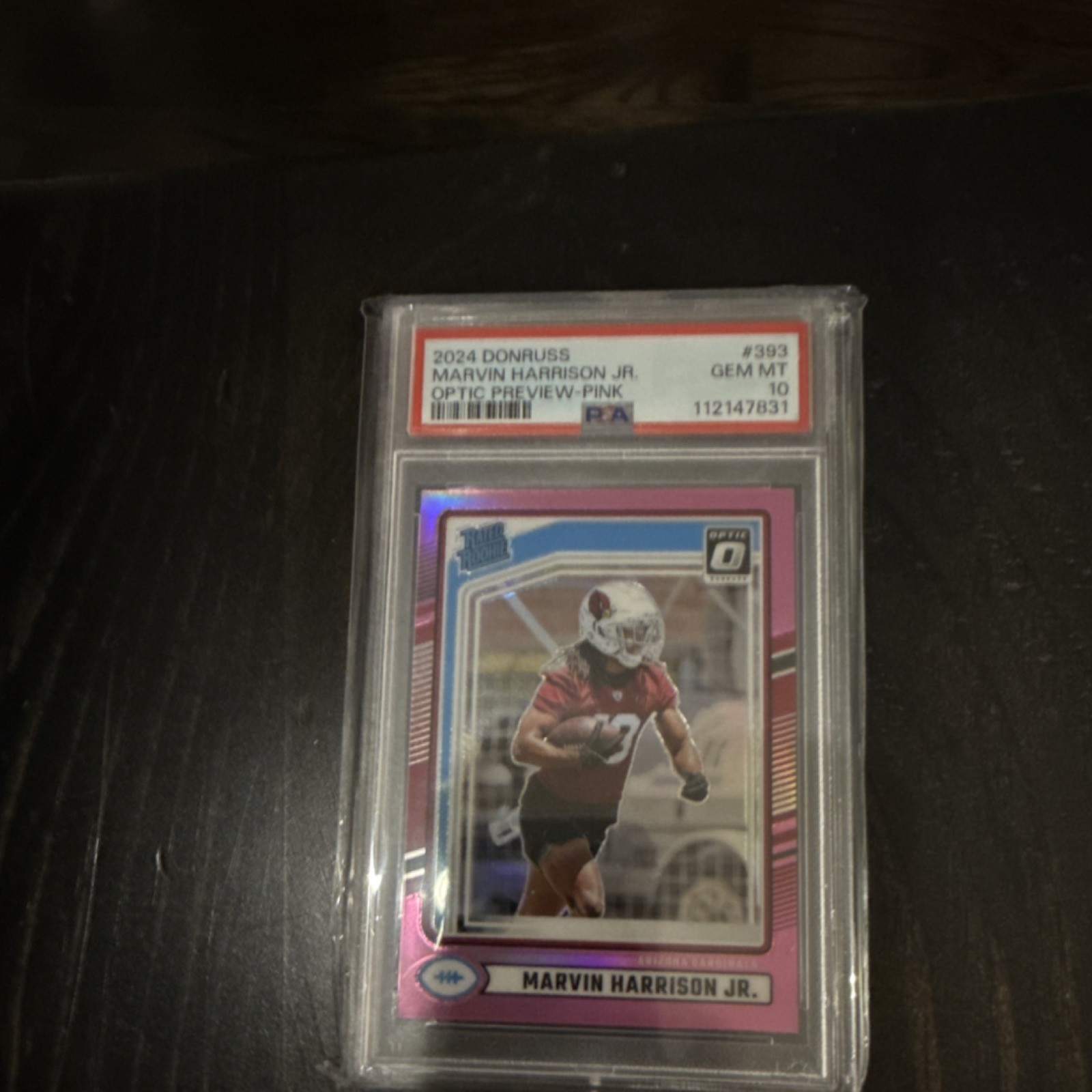 Marvin Harrison Jr. Panini Donruss #393 Optic Preview-Pink