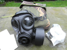 British Avon S10 3 Medium Gas Mask Respirator w/ Filter & Haversack SAS Cosplay