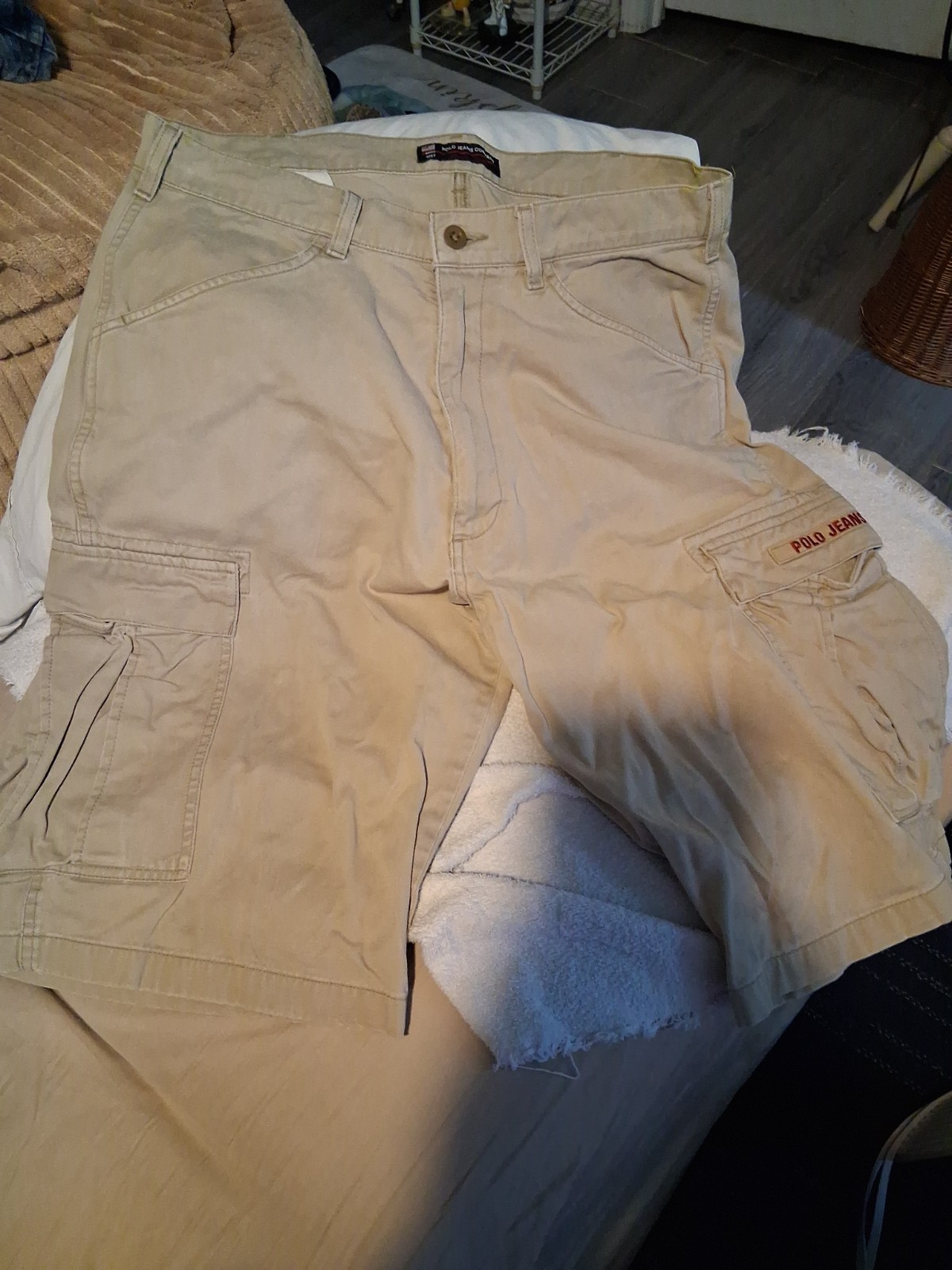 Vintage Mens 33 Inch Ralph Lauren Polo baggy Jeans Shorts