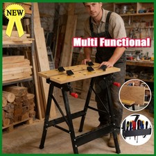 HEAVY DUTY FOLDING CLAMP GARAGE WORK BENCH WORKBENCH WORKMATE WORKTOP 120KG DIY