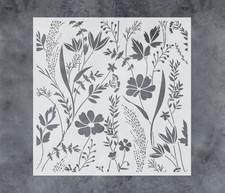 GSS Designs Woodland Wildflowers Botanical Stencils 12x12Inch Reusable Floral