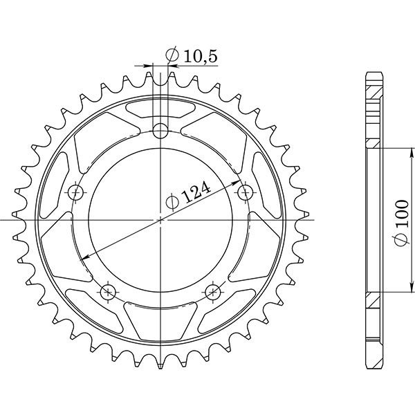 Zahnrad Stahl P525 - Z39 (DIS.50614) Ducati 748 749 / Dark 03/06-image