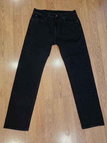 Men's Levi Jeans Black Denim Black & Red Faded Label 32x32