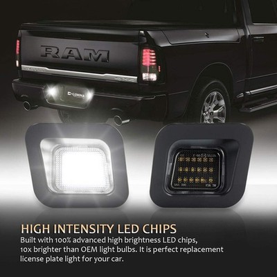 For Dodge Ram 1500 2500 3500 2003-2018 LED License Plate Lights Rear Lamp 38-SMD