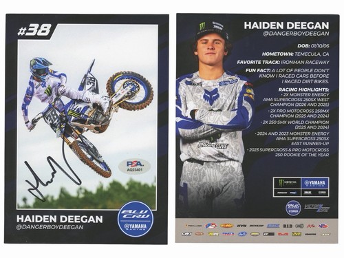 Haiden Deegan Signed 2026 Star Yamaha Racing Rookie Card Motocross PSA AUTO #38