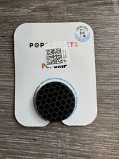 PopSockets PopGrip SWAPPABLE PHONE GRIP STAND WITB BLACK HONEYCOMB PATTERN NEW