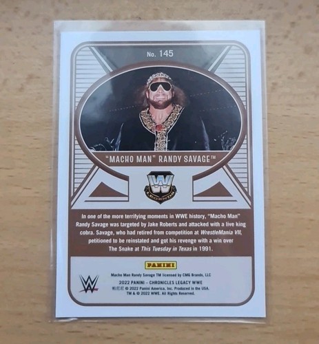 WWE Card MACHO MAN RANDY SAVAGE Panini Chronicles 2022 Legacy Wrestling WWF 145 - Bild 2 von 2