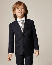 J. CREW Boys' Ludlow suit jacket in chino Navy Size 8 NWT 158 CH430