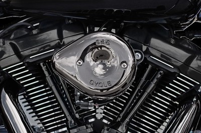S and S Cycle 170-0780 Air Cleaner Cover Stealth Mini Teardrop Lava Chrome