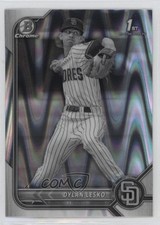 2022 Bowman Draft Chrome Black & White RayWave Refractor Dylan Lesko 11r0