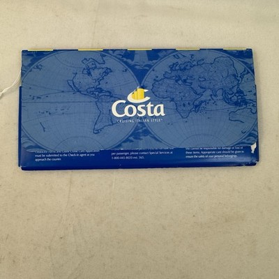Costa Cruises Travel Packet Guest Info Folder w/ Brochures & Luggage Tags