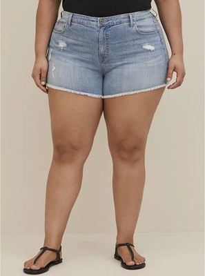 Torrid Aline Short Undone Destructed Very Short Plus Sz 16 NWT